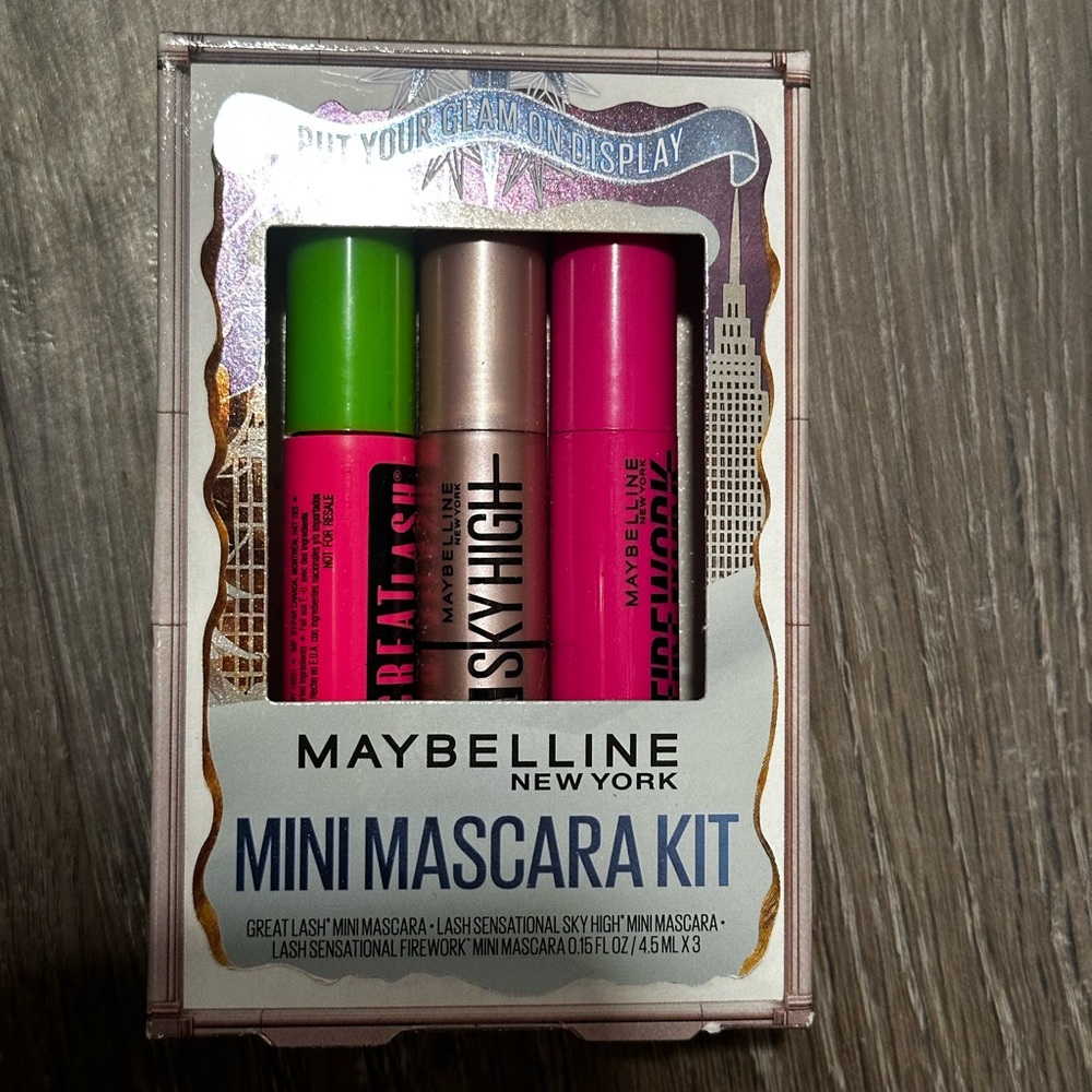 Maybelline Mini Mascara Trio - Vibrant Pink, Green, Silver